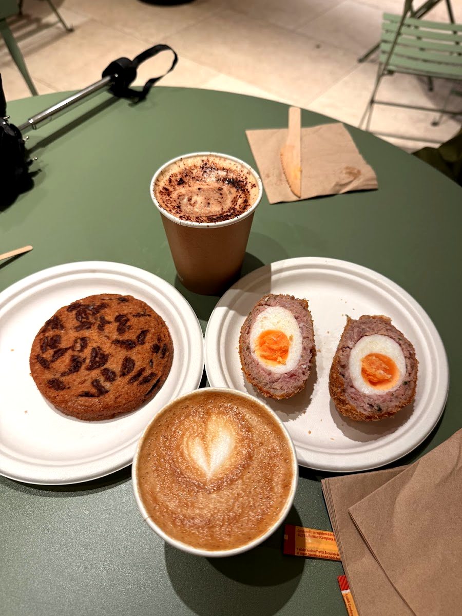 Coffee and Scotch egg